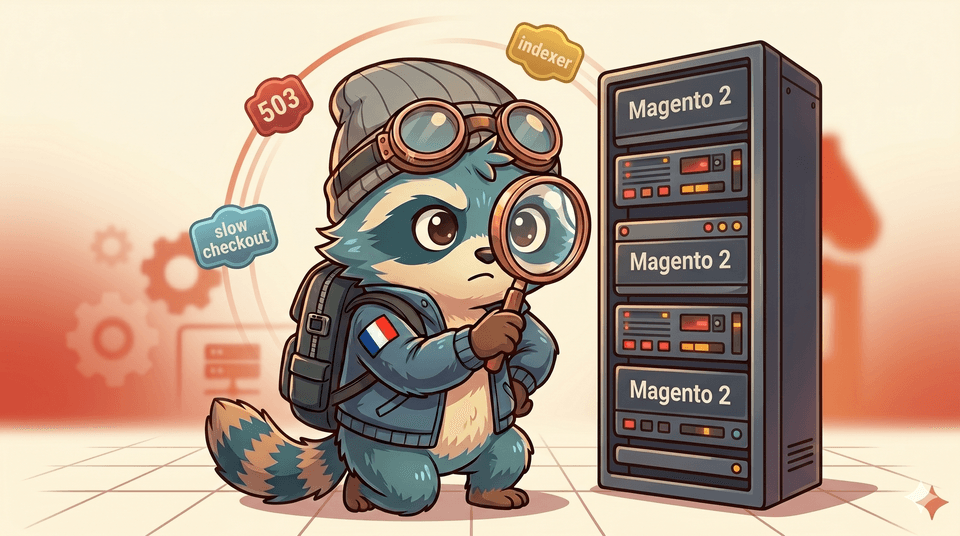 Illustration BugRescue : bugs Magento 2 — erreur 503, checkout lent, indexation bloquée